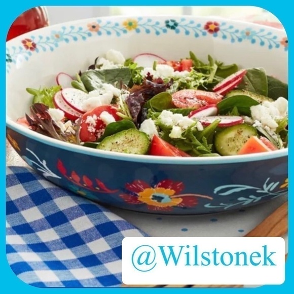 The Pioneer Woman Keepsake Floral Stoneware Serving Bowl: - Picture 1 of 5